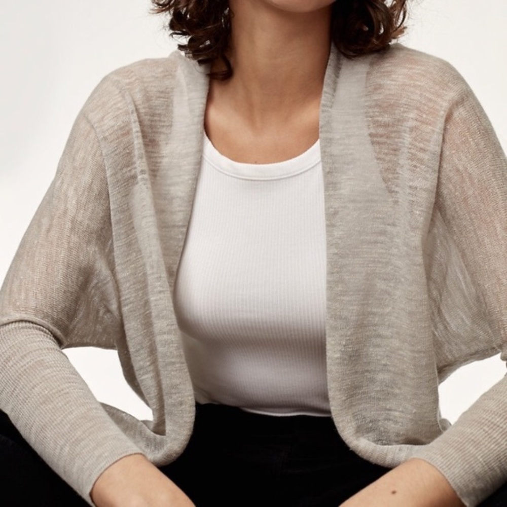 Aritzia Community Gillams Linen Cardigan, XXS